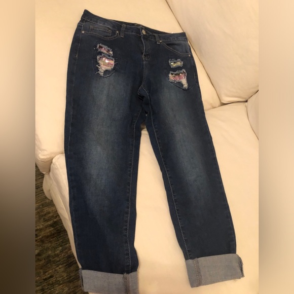 Versona Jeans 28 distressed sequins - Picture 1 of 9